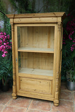 💕 Stunning! Old Antique Victorian Glazed Pine Display Cupboard/ Cabinet 💕