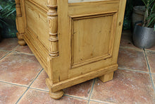 💕 Stunning! Old Antique Victorian Glazed Pine Display Cupboard/ Cabinet 💕