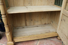 💕 Stunning! Old Antique Victorian Glazed Pine Display Cupboard/ Cabinet 💕