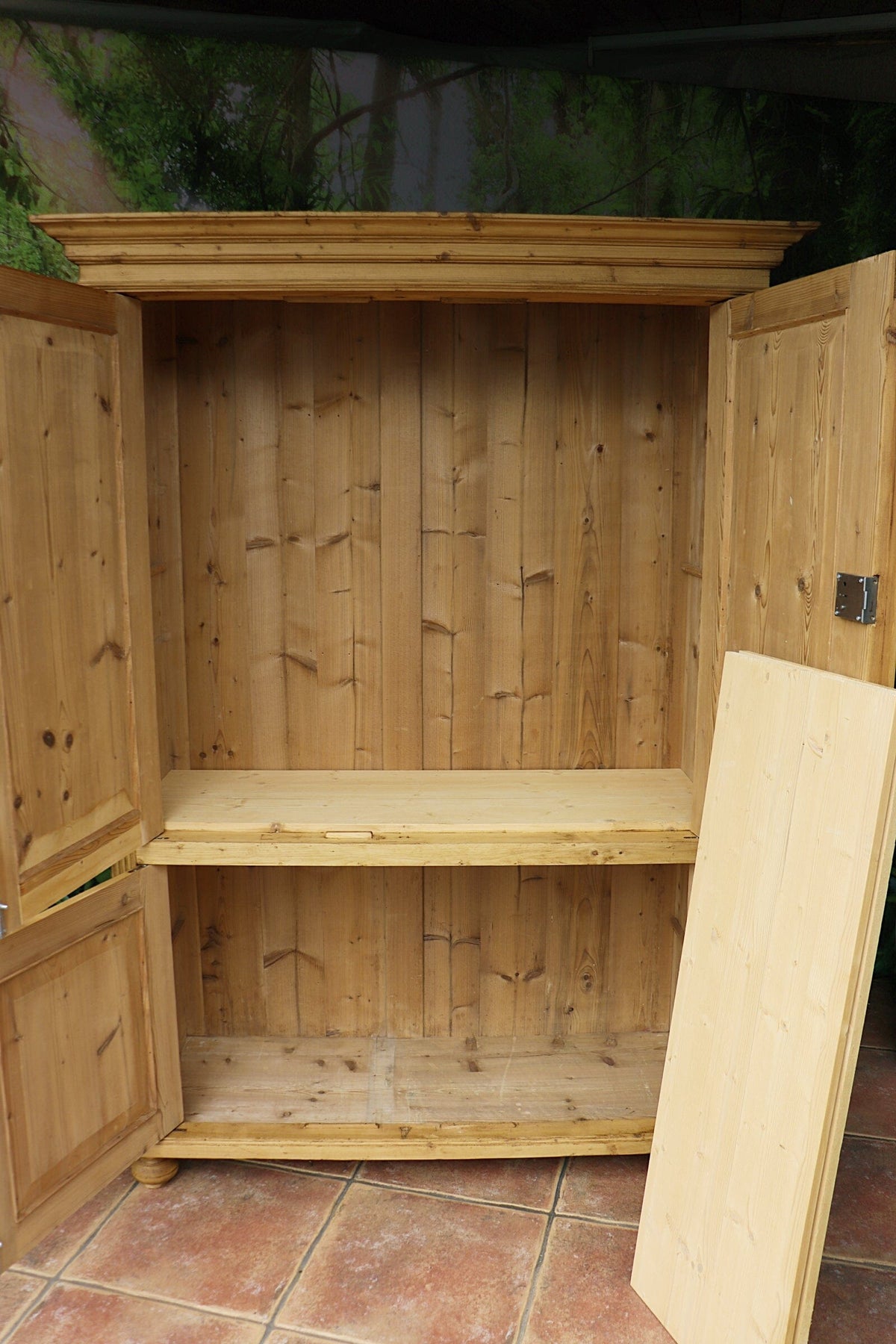 💖 WOW! BIG! Old Pine 4 Door Cupboard-Linen/ Larder/ Food/ TV Cabinet/ Office 💖