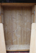 🤩 Big! Very Old Glazed Pine Display Cupboard/ Cabinet & Adjustable Shelves 🤩
