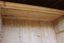 🤩 Big! Very Old Glazed Pine Display Cupboard/ Cabinet & Adjustable Shelves 🤩