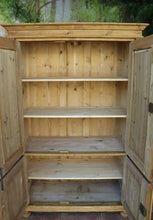 🩷 Lovely! Old Pine Four Door Cupboard-Linen/ Larder/ TV Cabinet/ Office 🩷