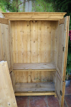 🩷 Lovely! Old Pine Four Door Cupboard-Linen/ Larder/ TV Cabinet/ Office 🩷