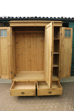 😍 Lovely & Quality Old Pine Triple Knock Down Combination Wardrobe 😍