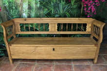 😍 Gorgeous! Genuine Old Pine Victorian Hungarian Box Bench Seat/ Pew 😍