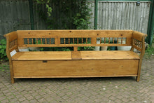 ❤️ WOW! Huge! Genuine Old Pine Hungarian Box Bench Seat/ Pew ❤️