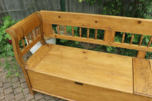 ❤️ WOW! Huge! Genuine Old Pine Hungarian Box Bench Seat/ Pew ❤️