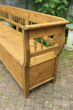 ❤️ WOW! Huge! Genuine Old Pine Hungarian Box Bench Seat/ Pew ❤️