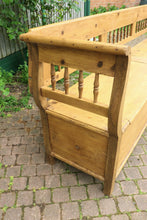 ❤️ WOW! Huge! Genuine Old Pine Hungarian Box Bench Seat/ Pew ❤️
