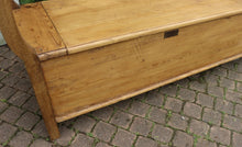 ❤️ WOW! Huge! Genuine Old Pine Hungarian Box Bench Seat/ Pew ❤️