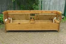 ❤️ WOW! Huge! Genuine Old Pine Hungarian Box Bench Seat/ Pew ❤️