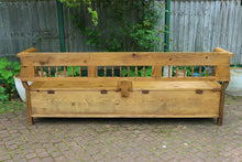 ❤️ WOW! Huge! Genuine Old Pine Hungarian Box Bench Seat/ Pew ❤️