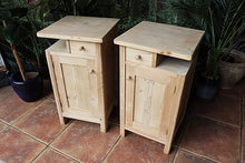 💛 Unusual! Pair Old Mid Century Bedside Cabinets/ Cupboards 💛