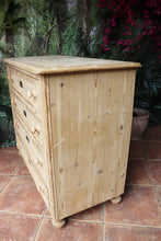 🥰 Big! Old Antique Victorian Pine Chest 4 Drawers/ Sideboard - wax or be painted 🥰