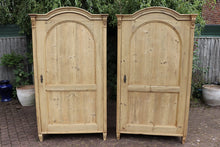 😍 Pair! Old Antique Victorian Pine Cupboards/ Linen/ Larder/ Home Office 😍
