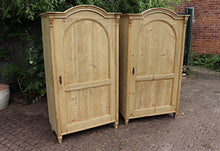 😍 Pair! Old Antique Victorian Pine Cupboards/ Linen/ Larder/ Home Office 😍