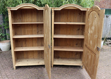 😍 Pair! Old Antique Victorian Pine Cupboards/ Linen/ Larder/ Home Office 😍