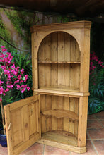 🤩 Lovely! Old Antique Pine One Door Shelved Corner Cupboard/ Cabinet 🤩