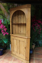 🤩 Lovely! Old Antique Pine One Door Shelved Corner Cupboard/ Cabinet 🤩