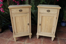 ❤️ WOW! Shallow Pair Old Antique Early 20th C Bedside Cabinets /Cupboards ❤️