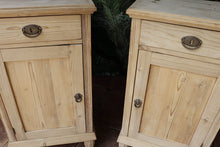 ❤️ WOW! Shallow Pair Old Antique Early 20th C Bedside Cabinets /Cupboards ❤️