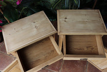 ❤️ WOW! Shallow Pair Old Antique Early 20th C Bedside Cabinets /Cupboards ❤️