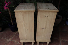 ❤️ WOW! Shallow Pair Old Antique Early 20th C Bedside Cabinets /Cupboards ❤️