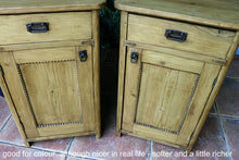 🥰 Fab! Original Pair Old Antique Pine Bedside Cabinets/ Cupboards/ Lamp Tables 🥰