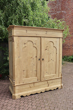 🩷 Big Old Georgian Antique Pine Double Knock Down Wardrobe - Wax/ be Painted  🩷