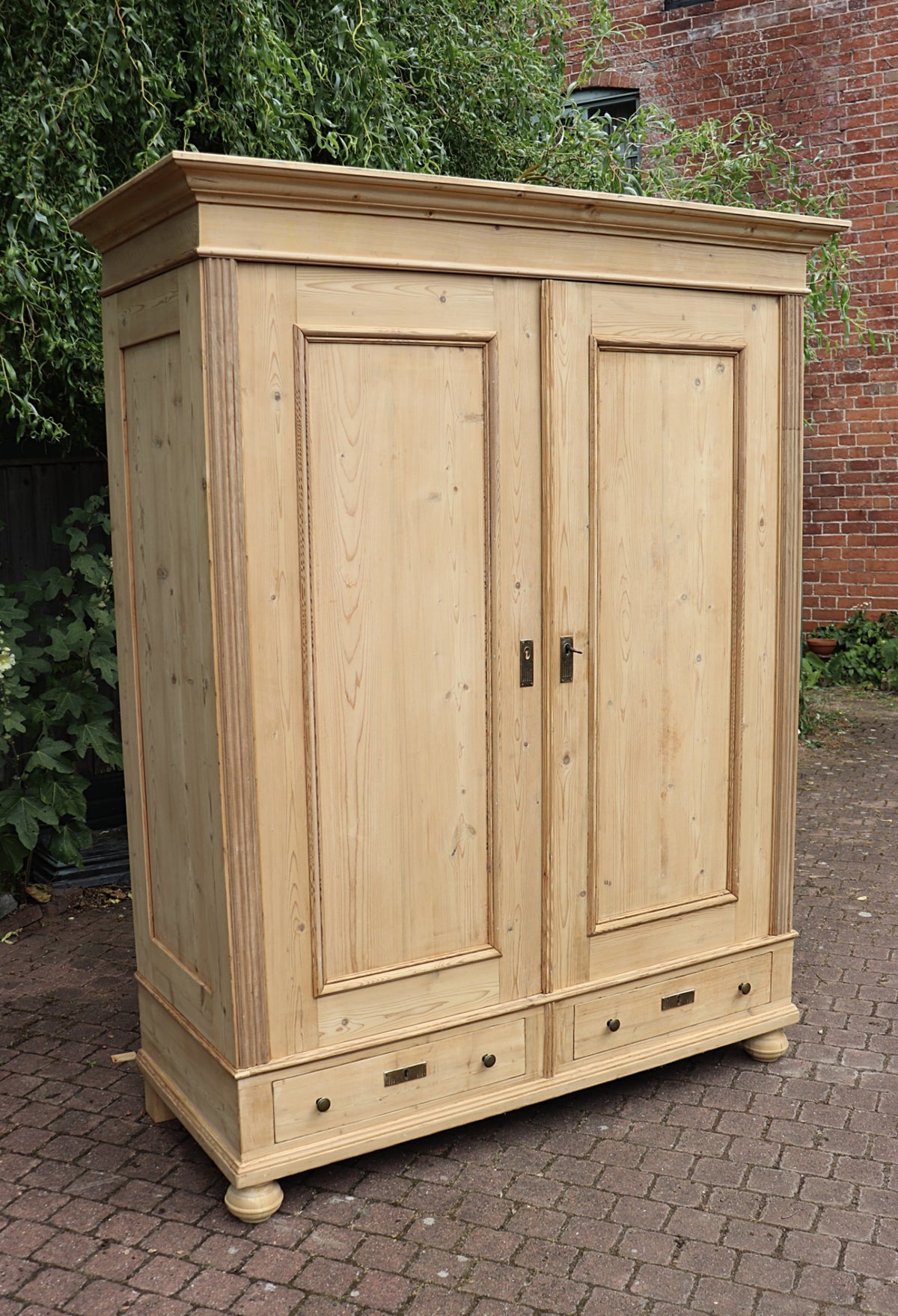 🤩 Quality! Large Old Antique Pine Double Knock Down Wardrobe 🤩