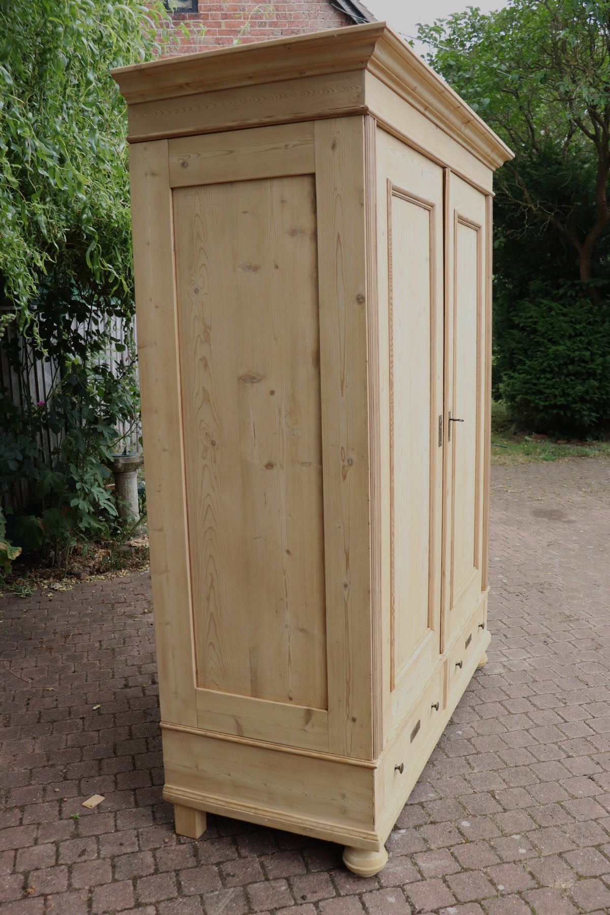 🤩 Quality! Large Old Antique Pine Double Knock Down Wardrobe 🤩