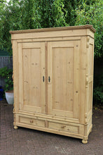 ❤️ Large Old Antique Victorian Pine Double Knock Down/ Sectional Wardrobe ❤️