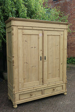 ❤️ Large Old Antique Victorian Pine Double Knock Down/ Sectional Wardrobe ❤️