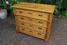 😍 Large Quality Old Antique Victorian Pine Chest of 4 Drawers/ Sideboard 😍