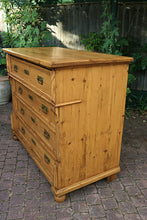 😍 Large Quality Old Antique Victorian Pine Chest of 4 Drawers/ Sideboard 😍