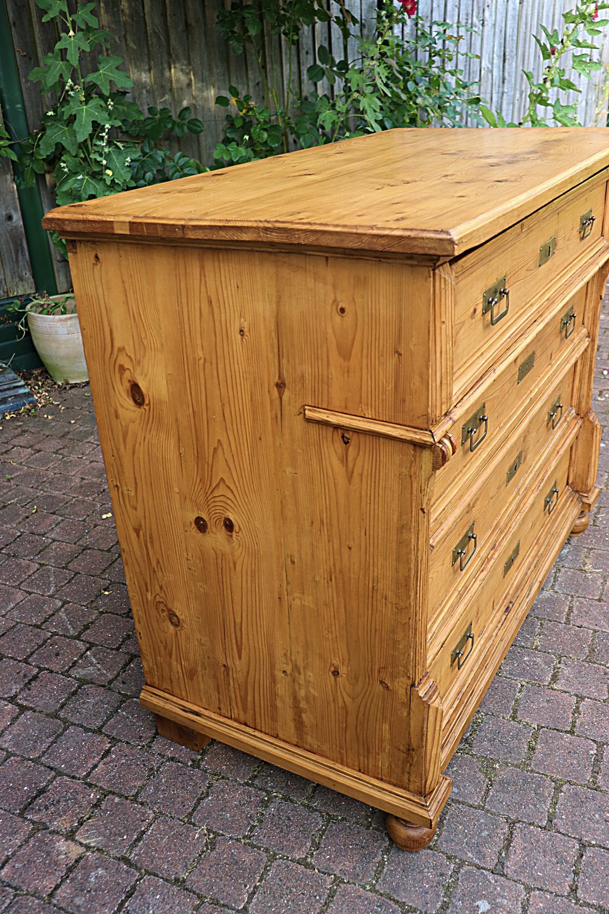 😍 Large Quality Old Antique Victorian Pine Chest of 4 Drawers/ Sideboard 😍