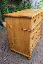 😍 Large Quality Old Antique Victorian Pine Chest of 4 Drawers/ Sideboard 😍