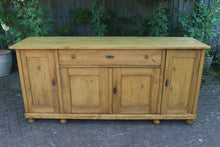 😍 Big! Old 2m Antique Pine Dresser Base/ Sideboard/ TV Stand/ Kitchen 😍
