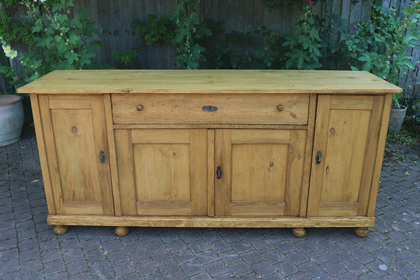 😍 Big! Old 2m Antique Pine Dresser Base/ Sideboard/ TV Stand/ Kitchen 😍