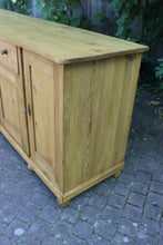 😍 Big! Old 2m Antique Pine Dresser Base/ Sideboard/ TV Stand/ Kitchen 😍