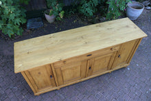😍 Big! Old 2m Antique Pine Dresser Base/ Sideboard/ TV Stand/ Kitchen 😍