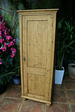 💕 Superb! Old Antique Pine 1 Door Cupboard-Linen/Larder/Home Office/Bathroom 💕