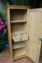 💕 Superb! Old Antique Pine 1 Door Cupboard-Linen/Larder/Home Office/Bathroom 💕