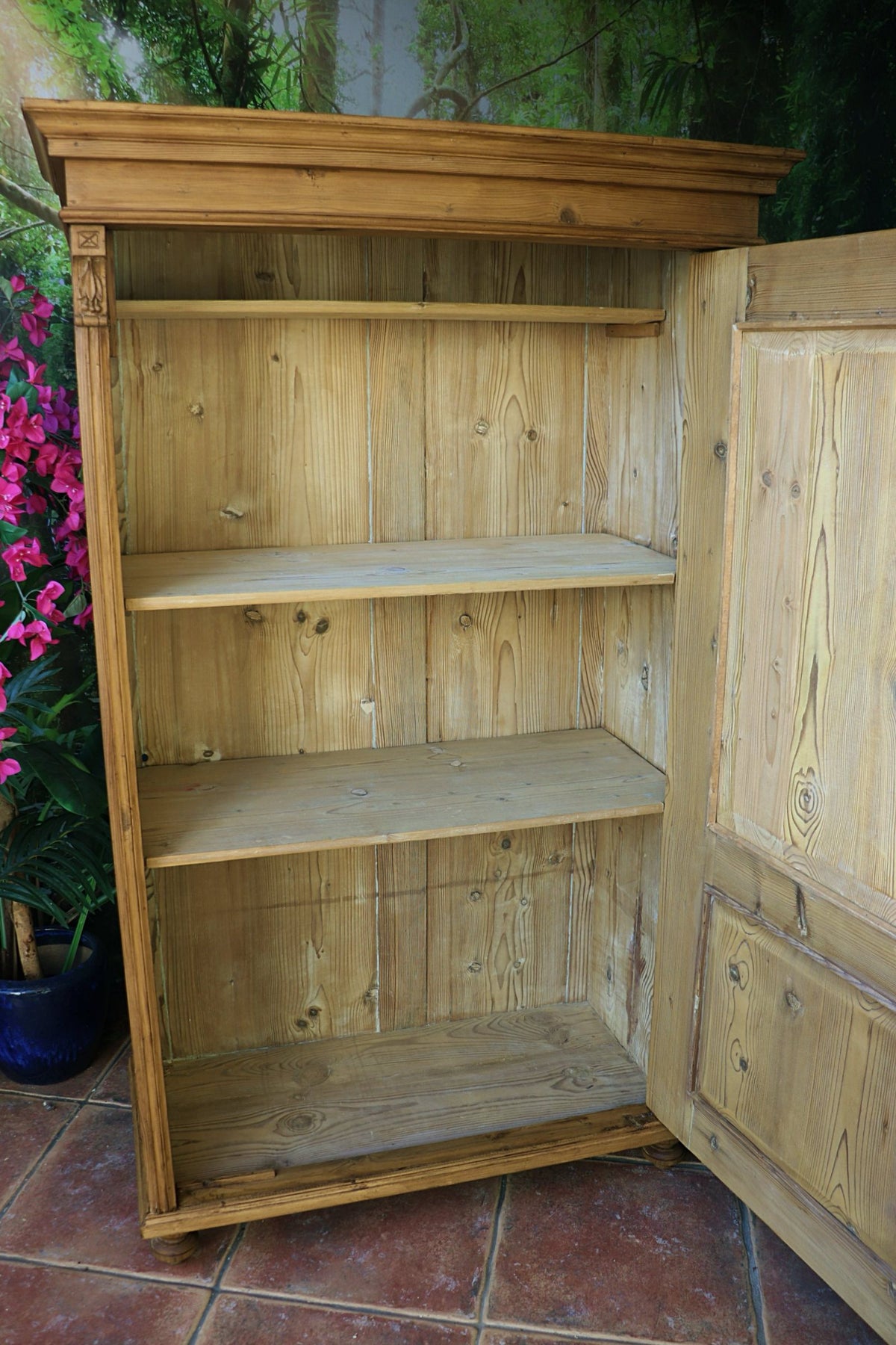 😍 Fantastic! Old Antique Pine Cupboard/ Wardrobe-Linen/ Larder/ Food/ Office 😍