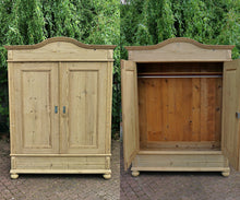 ❤️ Quality! Big Old Antique Pine Double Knock Down Wardrobe - Wax/ be Painted ❤️