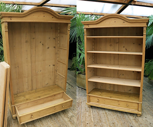 💖 Old Antique Style Pine Adjustable Bookshelf/ Bookcase/ Office Storage 💖