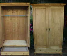 💕 Fabulous! Old  Pine Double Knock Down/ Sectional Wardrobe - Rail Options 💕