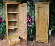 💕 Very Old! Pine Tall Slim Cupboard-Linen/Larder/Housekeeping/Wardrobe 💕