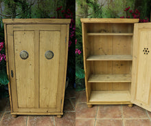 🩷 Superb! Old Antique Pine Vented Cupboard-Linen/ Larder/ Office/ Bathroom 🩷